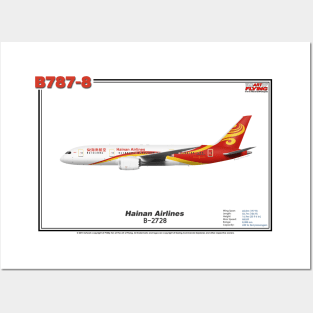 Boeing B787-8 - Hainan Airlines (Art Print) Posters and Art